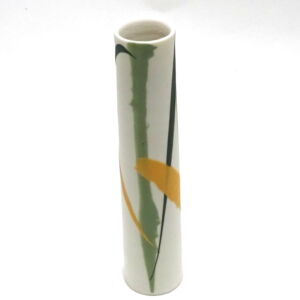 ALT001 Ali Tomlin Yellow Green Splash Single Stem Vase