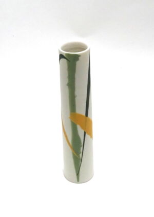 ALT001 Ali Tomlin Yellow Green Splash Single Stem Vase