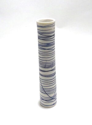ALT002 Ali Tomlin Blue Lines Single Stem Vase