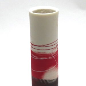 ALT003 Ali Tomlin Red Black Single Stem Vase