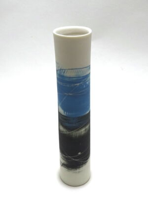 ALT004 Ali Tomlin Turquoise Black Single Stem Vase