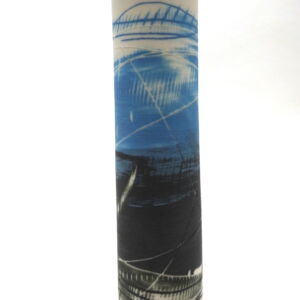 Close Up Ali Tomlin Turquoise Black Single Stem Vase