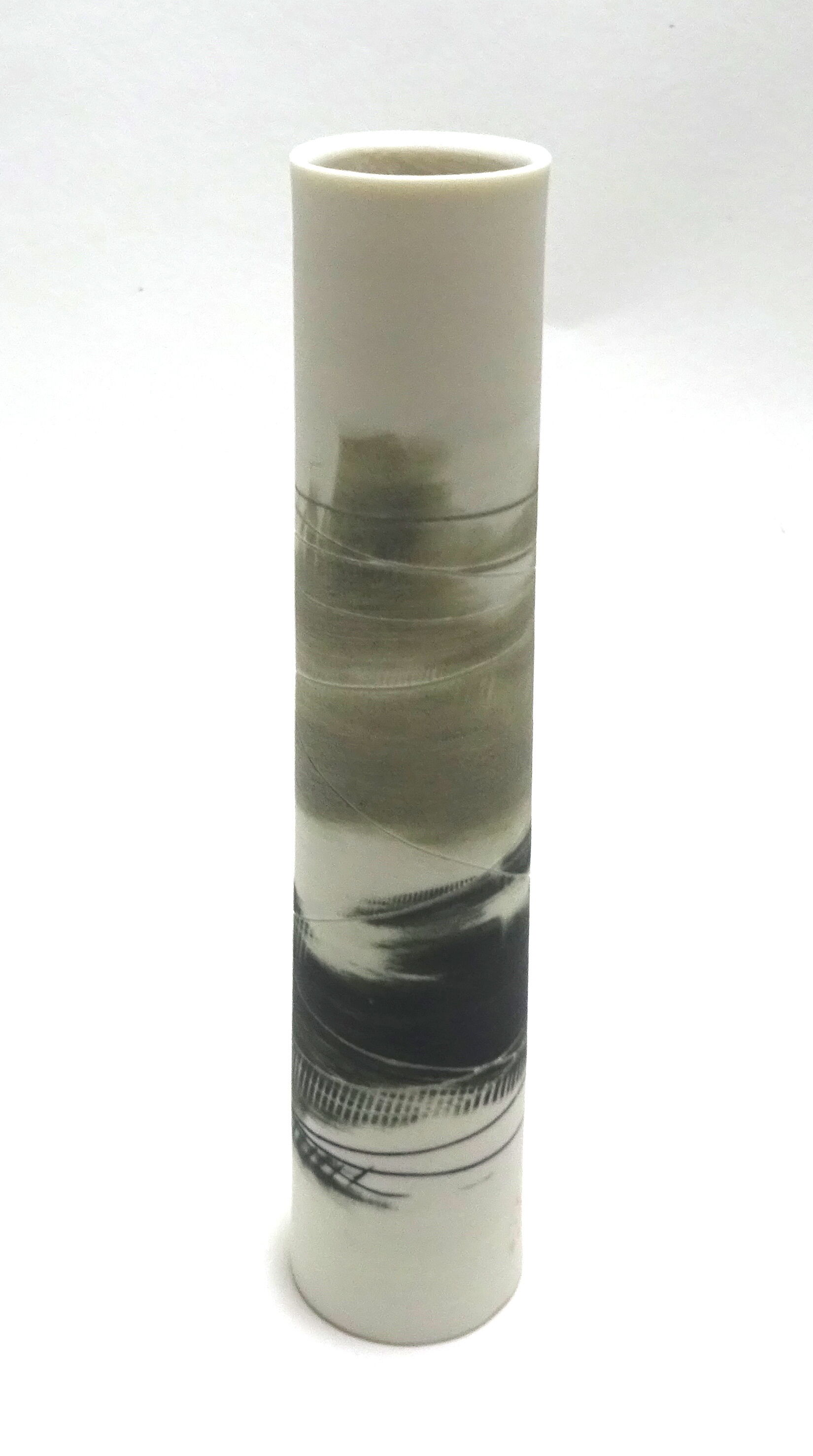 Olive & Black Single Stem Vase by Ali Tomlin (Ceramic)