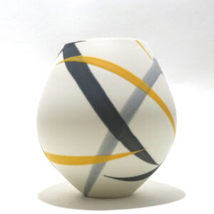 Side Ali Tomlin Yellow Grey Splash Small Round Pot