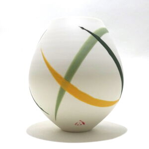 Side Ali Tomlin Green Yellow Splash Small Round Pot
