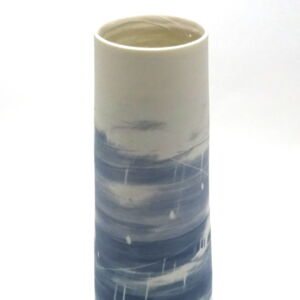 ALT014 Ali Tomlin Two Blues Tall Cylinder Vase