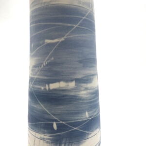 Close Up Ali Tomlin Two Blues Tall Cylinder Vase