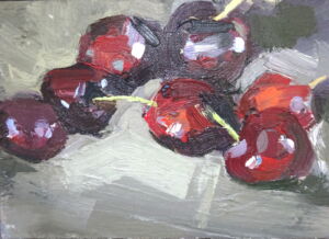 AMC013 Amanda Coleman Dark Grey with Cherries