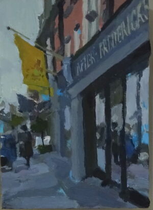 AMC016 Amanda Coleman Reflections Flagpoles Fulham Road