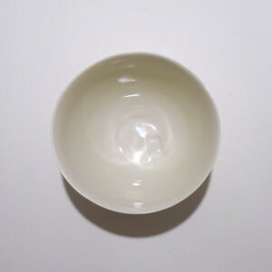 Viewed from directly above, a Very Fine White Porcelain bowl, available in Woburn Mosaic, contemporary art gallery