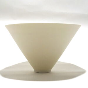 Side Becky Mackenzie Large White Porcelain Conical Bowl