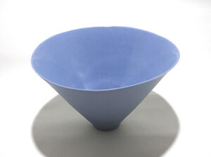 BEK012 Becky Mackenzie Large Light Blue Porcelain Conical Bowl