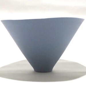 Side Becky Mackenzie Large Light Blue Porcelain Conical Bowl