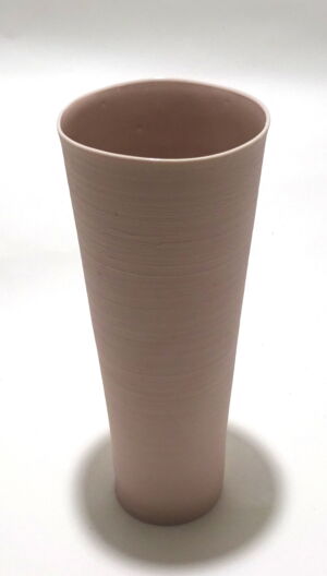 BEK014 Becky Mackenzie Tall Pink Narrow Porcelain Vessel