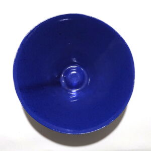 Above Becky Mackenzie Small Blue Porcelain Conical Bowl