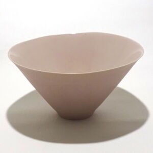 BEK022 Becky Mackenzie Small Pink Porcelain Conical Bowl