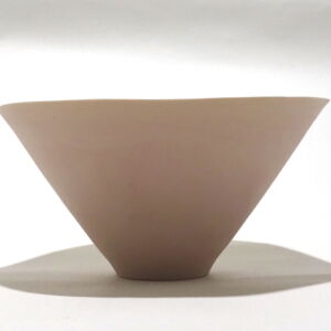 Side Becky Mackenzie Small Pink Porcelain Conical Bowl