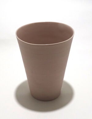 BEK023 Becky Mackenzie Medium Pink Straight sided Porcelain Tumbler