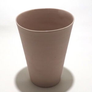 BEK024 Becky Mackenzie Medium Pink Straight sided Porcelain Tumbler