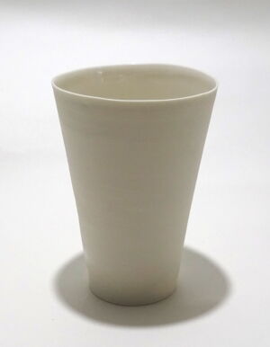 BEK025 Becky Mackenzie Medium White Straight sided Porcelain Tumbler
