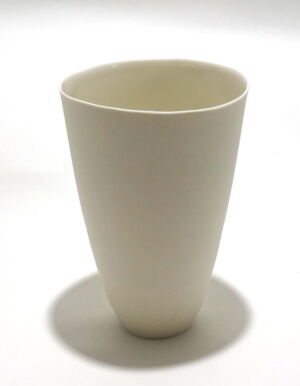 BEK026 Becky Mackenzie Tall White Porcelain Tumbler