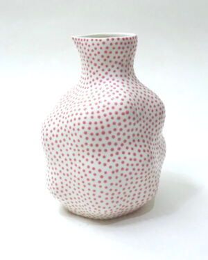 SOLD-IKI026-Ikuko-Iwamoto-Dotted-Large-Jug-Pink