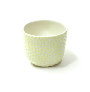 SOLD-Ikuko-Iwamoto-Small-Dotted-Guinomi-Sake-Cup-Yellow-IKI030
