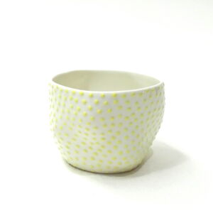 IKI034-Ikuko-Iwamoto-Large-Dotted-Guinomi-Sake-Cup-Yellow