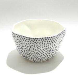 IKI065 Ikuko Iwamoto Dotted Rice Bowl Dark Blue