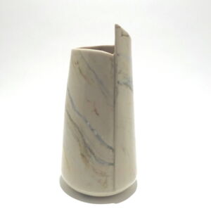 JUC002 WHITE GREEN MARBLE VASE