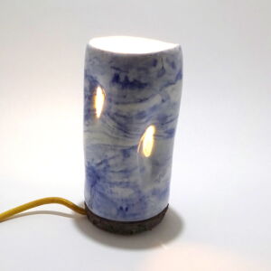 JUC011 WHITE BLUE MARBLE PORCELAIN LAMP