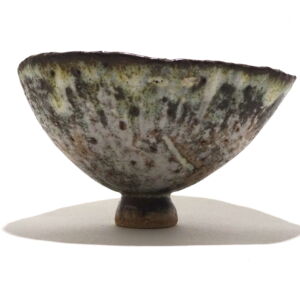 Sid Julie O Sullivan Pinch Pot w Sea Glass Foot Ring