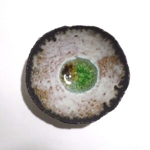 Above Julie O Sullivan Pinch Pot w Sea Glass Foot Ring