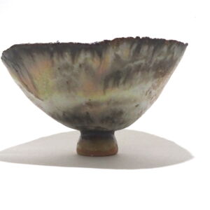 Side Julie O Sullivan Pinch Pot w Sea Glass Foot Ring