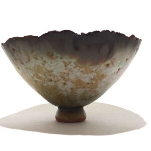 Side Julie O Sullivan Pinch Pot w Sea Glass Foot Ring