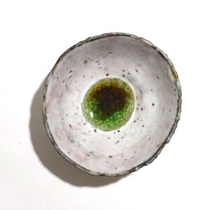 Above Julie O Sullivan Pinch Pot w Sea Glass Foot Ring