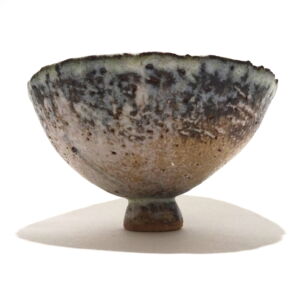 Side Julie O Sullivan Pinch Pot w Sea Glass Foot Ring