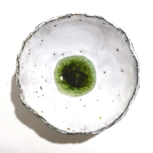 Above Julie O Sullivan Pinch Pot w Sea Glass Foot Ring