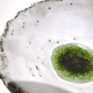 Close Up Julie O Sullivan Pinch Pot w Sea Glass Foot Ring