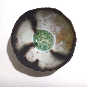 Above Julie O Sullivan Pinch Pot w Sea Glass Foot Ring