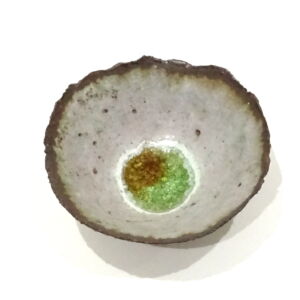 Above Julie O Sullivan Pinch Pot with Sea Glass