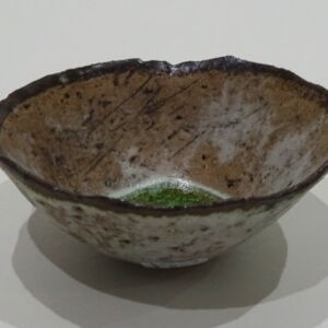 Above Julie O Sullivan Pinch Pot with Sea Glass