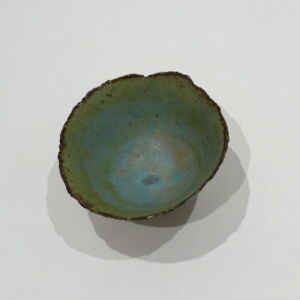 Above Julie O Sullivan Pale Turquoise Pinch Pot w Foot Ring