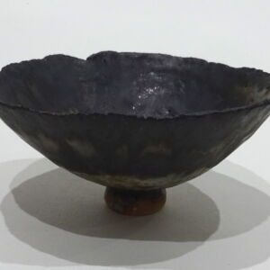 Side Julie O Sullivan Pinch Pot with Sea Glass Foot Ring