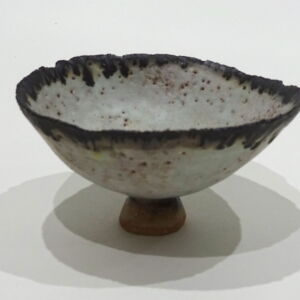 Side Julie O Sullivan Pinch Pot with Sea Glass Foot Ring