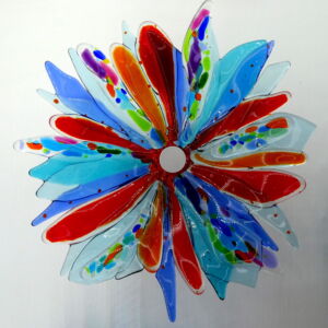 KAS002 BLUE TURQ WALL FLOWER