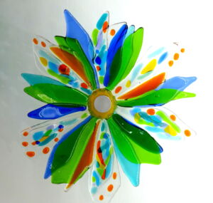 KAS004 BLUE GREEN WALL FLOWER