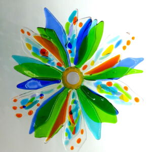 KAS004 BLUE GREEN WALL FLOWER