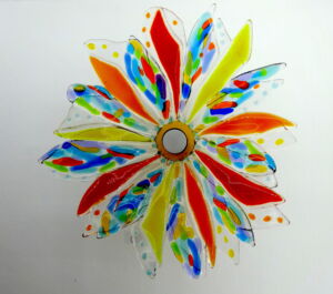 KAS005 YELLOW ORANGE WALL FLOWER