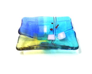 SOLD-Kim-Bramley-12x12cm-Tapestry-Land-Plate-Blue Opal-Square-KIB006